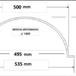 Semi Esfera Acrílico Burbuja Exhibidor 500 mm